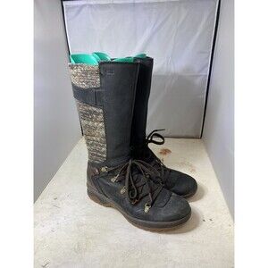 Merrell Eventyr Peak Black Waterproof Leather Winter Snow Boots Womens Size 9.5